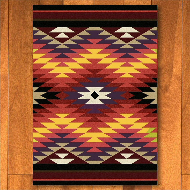 4' x 5' Starburst Bright Southwest Rectangle Rug