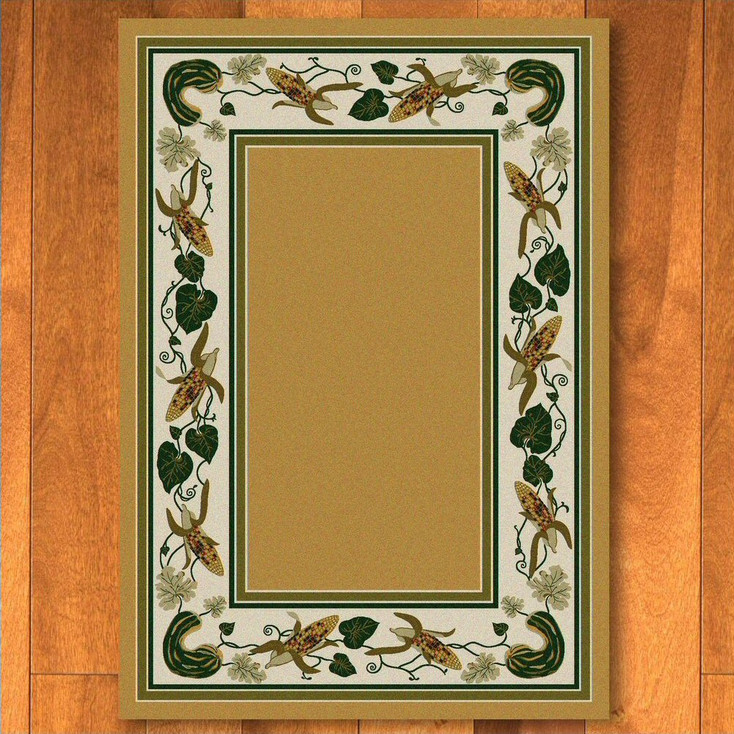 4' x 5' Three Sisters Maize Cherokee Inspired Rectangle Rug