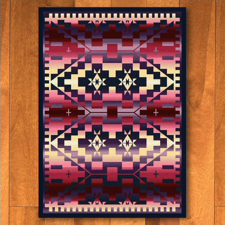 4' x 5' Rainbow Blanket Sunset Southwest Rectangle Rug