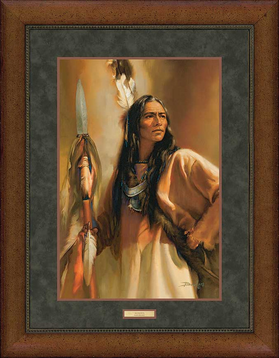 Redhawk Native American Portrait Framed Art Print Wall Art