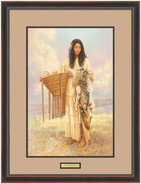 Burden Basket Native American Woman Framed Art Print Wall Art