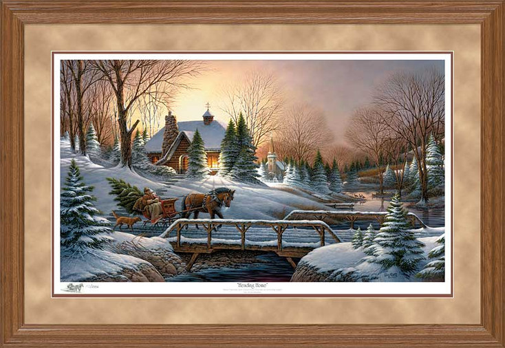 Limited Edition Heading Home Oak Framed Canvas Art Print Wall Art