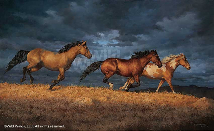 Thunder Ridge Horses Canvas Giclee Art Print Wall Art