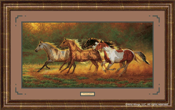 Gold Dust Horses Framed Art Print Wall Art