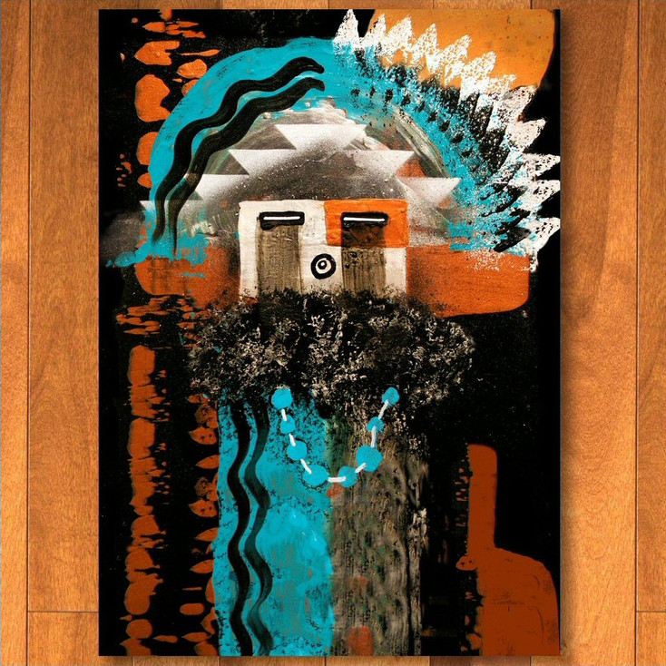 4' x 5' Boogie Rust Navajo Style Rectangle Rug