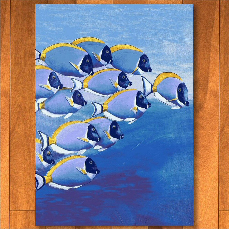 5' x 8' Serenely Beautiful Ocean Blue Rectangle Rug