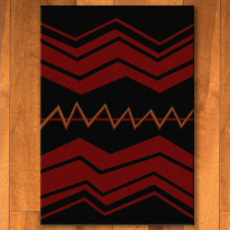 5' x 8' War Path 2 Black Southwest Rectangle Rug