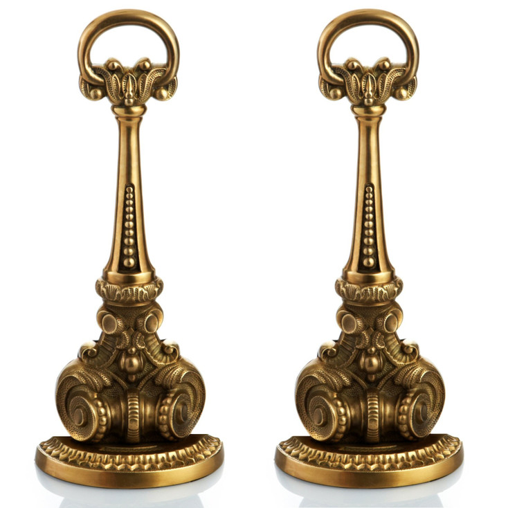 Antique Brass Door Stop, Set of 2