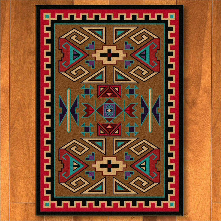 5' x 8' Four Rams Bright Southwest Rectangle Rug