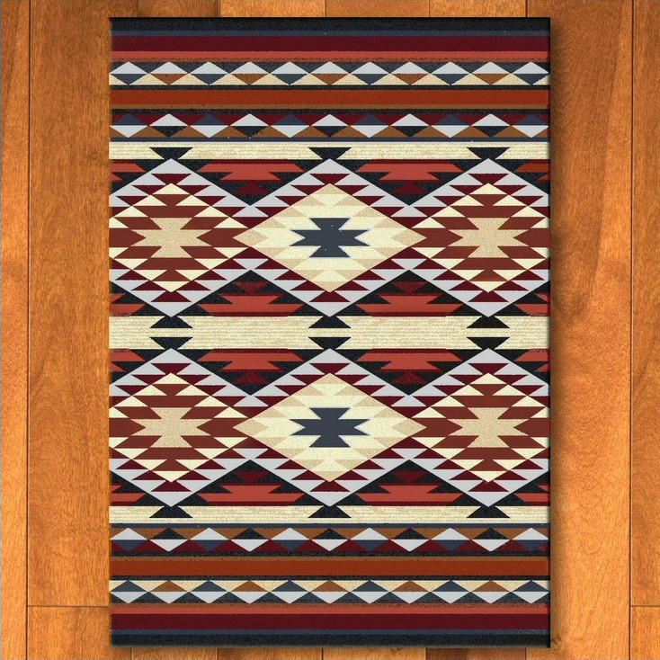 5' x 8' Diamond Rio Rust Southwest Rectangle Rug