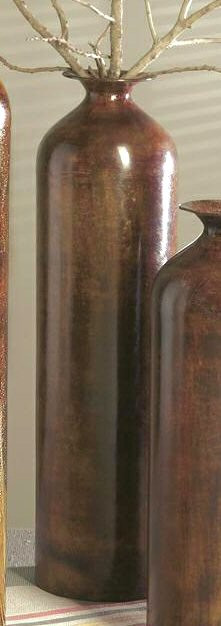 19" Stone Bronze Finish Bottle Vase