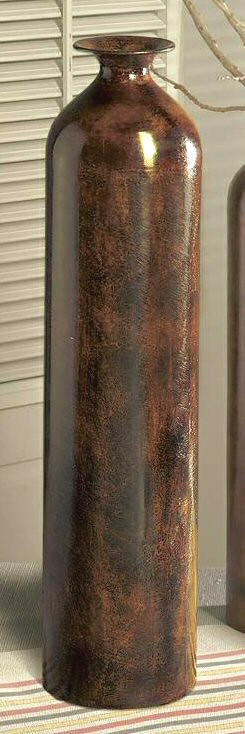 23" Stone Bronze Finish Bottle Vase