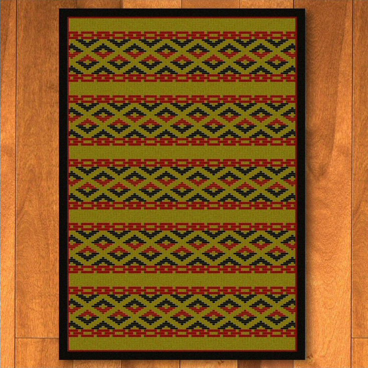 5' x 8' Basket Weave Dark Chocolate Cherokee Inspired Rectangle Rug