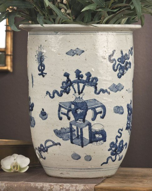 Blue and White Porcelain Planter