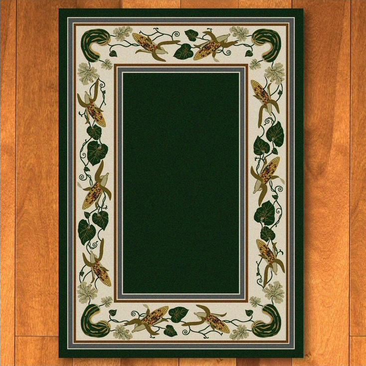 5' x 8' Three Sisters Emerald Cherokee Inspired Rectangle Rug