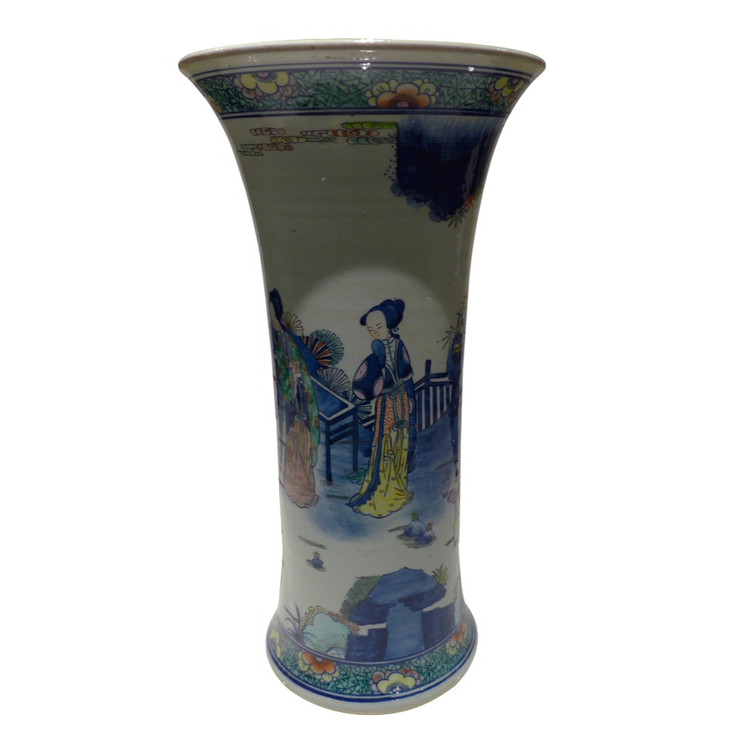 Hand Painted Ming Style Porcelain Vase