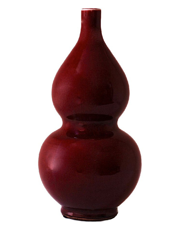 Oxblood Double Bump Porcelain Vase