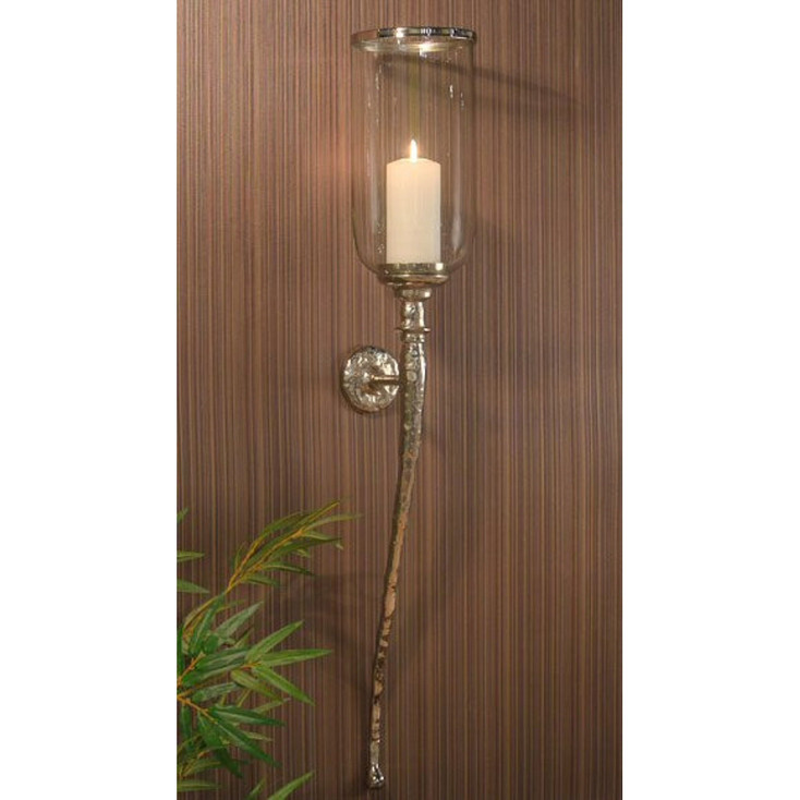 Nickel Hammered Aluminum Wall Sconce