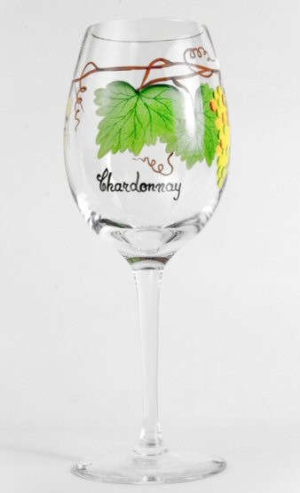Dionysus Romanian Crystal Chardonnay Wine Glasses, Set of 4