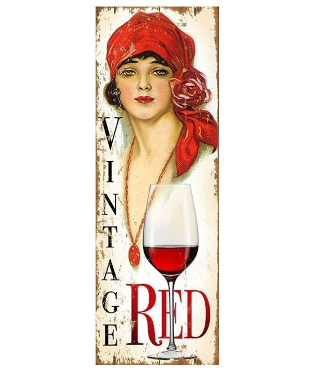 Custom Miss Red Wine Vintage Style Metal Sign