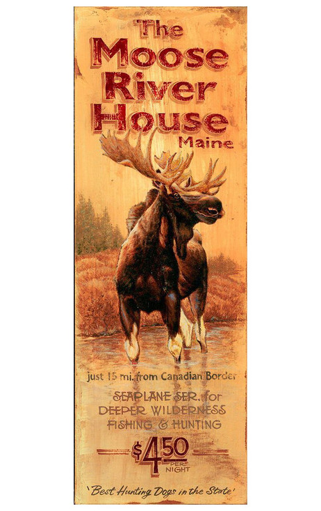 Custom The Moose River House Maine Vintage Style Metal Sign