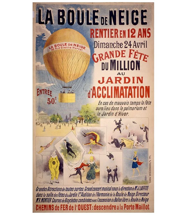 Custom La Boule De Neige French Circus Vintage Style Metal Sign