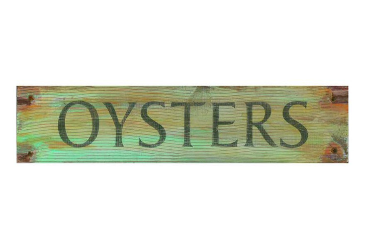 Custom Oysters Vintage Style Metal Sign