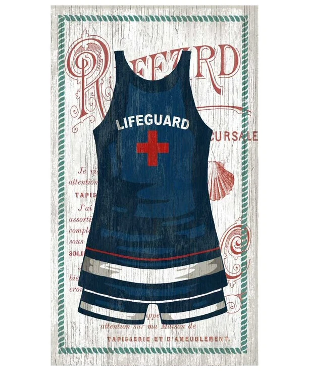 Old Fashioned Lifeguard Swimsuit Vintage Style Metal Sign