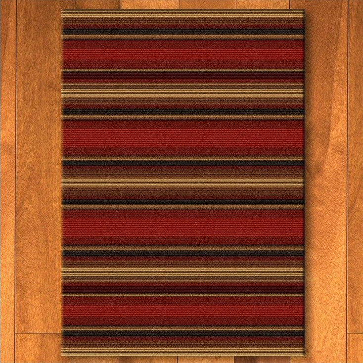 8' x 11' Santa Fe Stripe Southwest Rectangle Rug