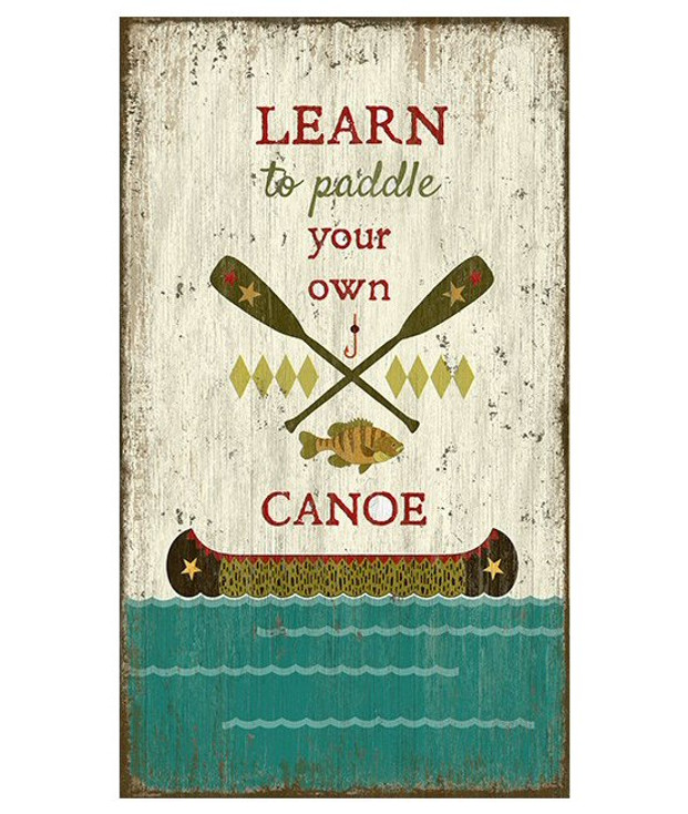 Custom Paddle Your Own Canoe Vintage Style Metal Sign