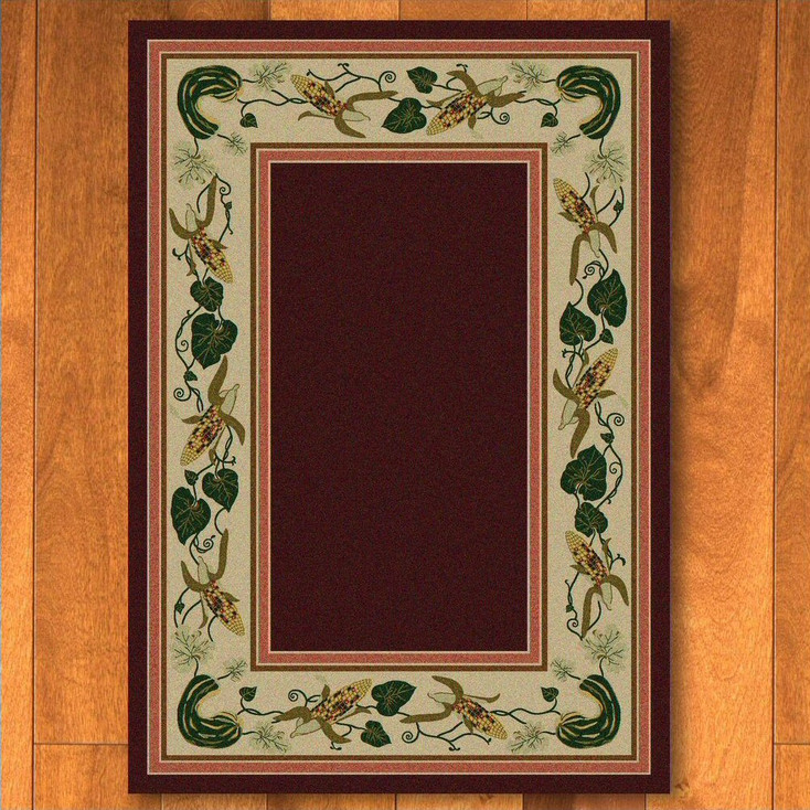 8' x 11' Three Sisters Garnet Cherokee Inspired Rectangle Rug