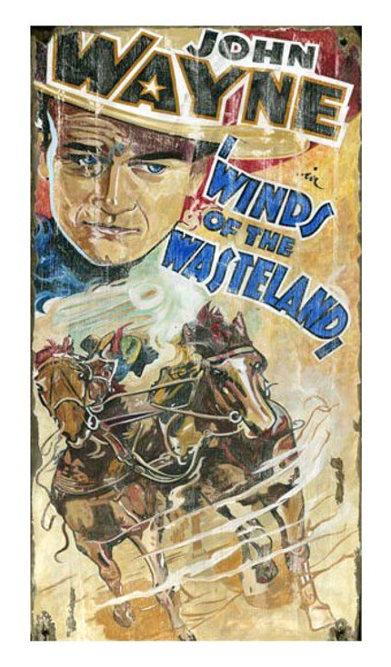 Custom John Wayne Winds of the Wasteland Vintage Style Metal Sign