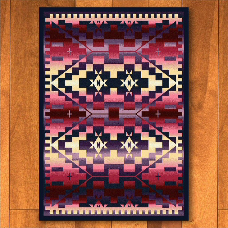 8' x 11' Rainbow Blanket Sunset Southwest Rectangle Rug
