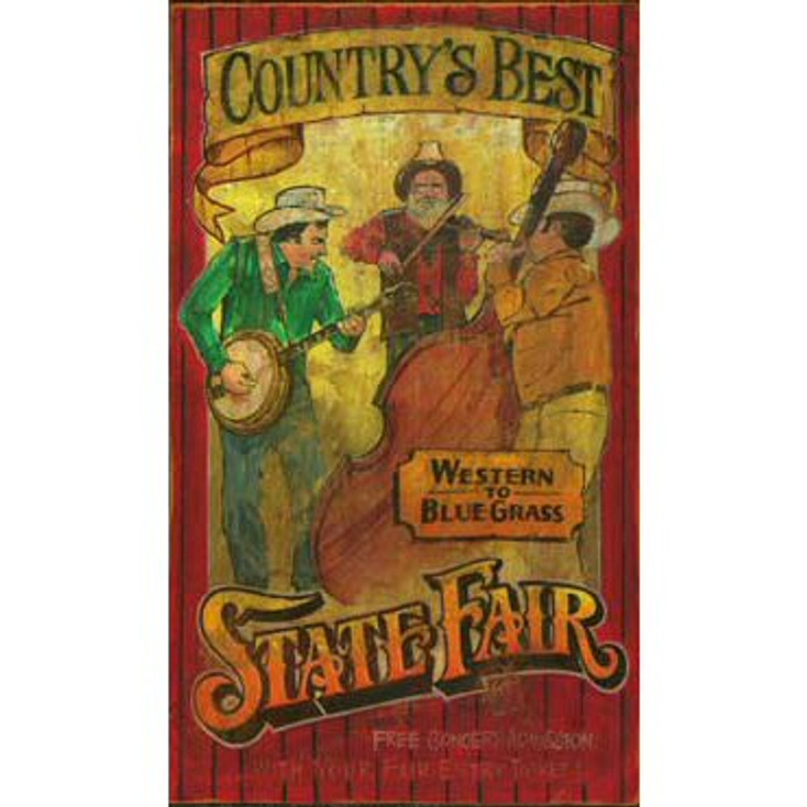 Custom Countrys Best State Fair Vintage Style Metal Sign