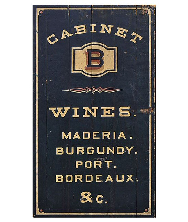 Custom Cabinet Wines Vintage Style Wooden Sign