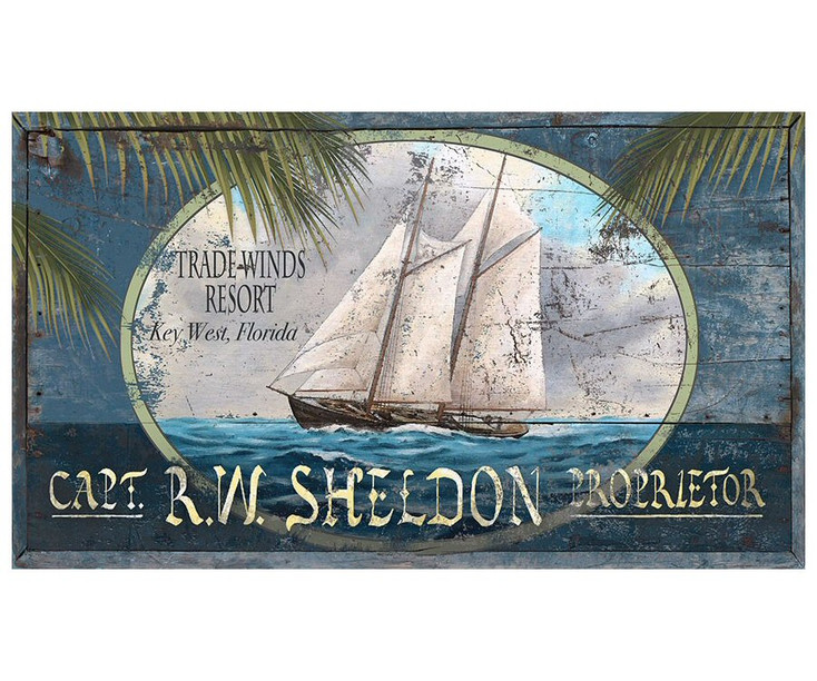Custom Trade Winds Resort Key West Vintage Style Wooden Sign