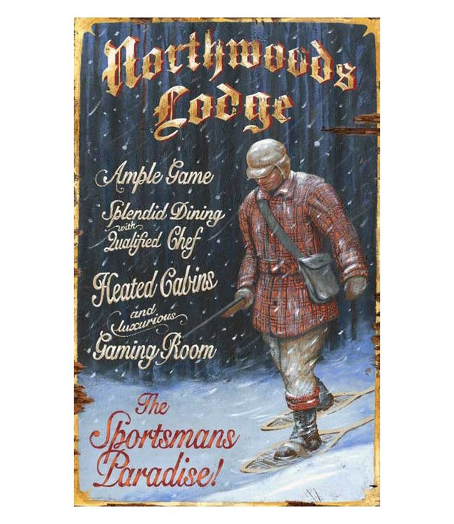 Custom Northwoods Lodge Vintage Style Wooden Sign