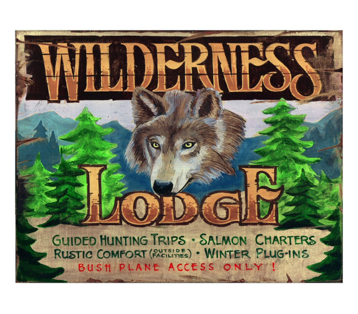 Custom Wilderness Lodge Vintage Style Wooden Sign