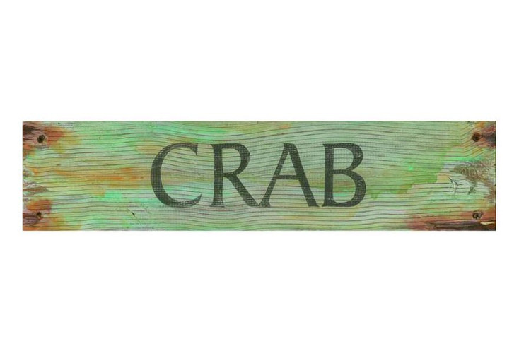 Custom Crab Vintage Style Wooden Sign