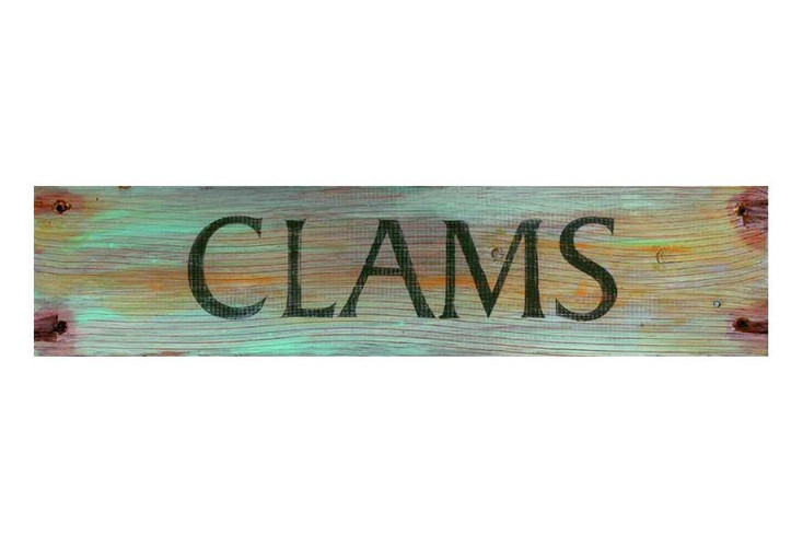 Custom Clams Vintage Style Wooden Sign