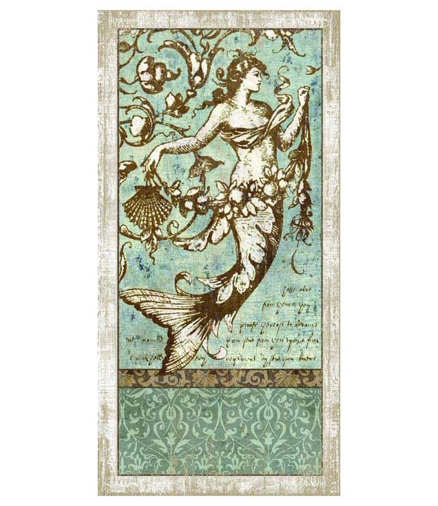 Driftwood Mermaid Vintage Style Wooden Sign