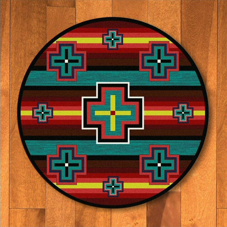 8' Bounty Bright Southwest Round Rug
