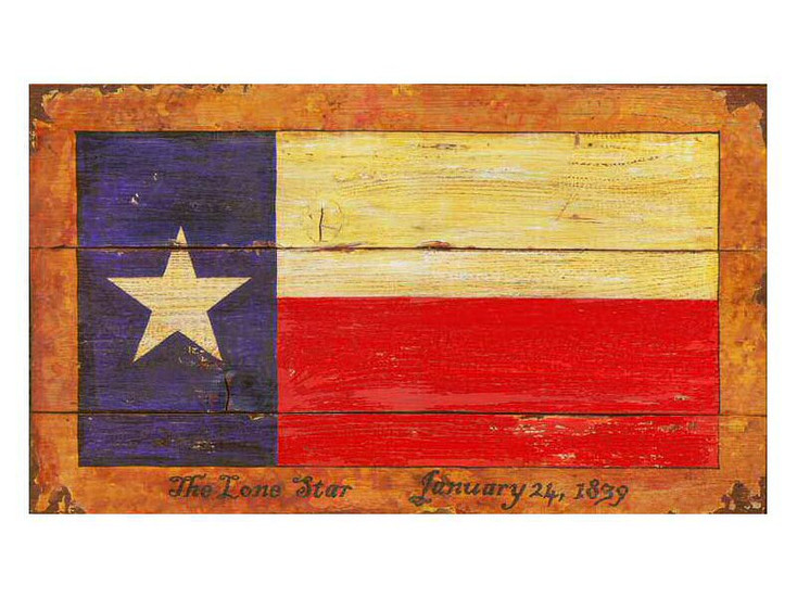 Custom Texas Flag Vintage Style Wooden Sign