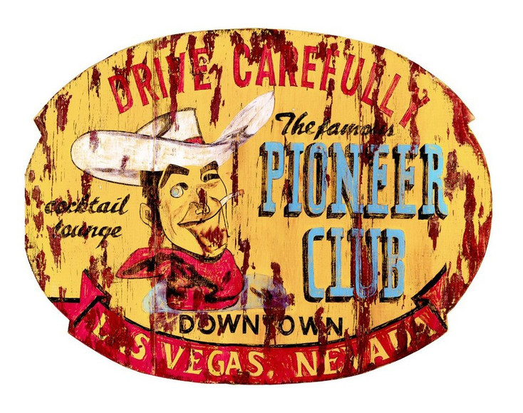 Custom The Famous Pioneer Club Vintage Style Wooden Sign