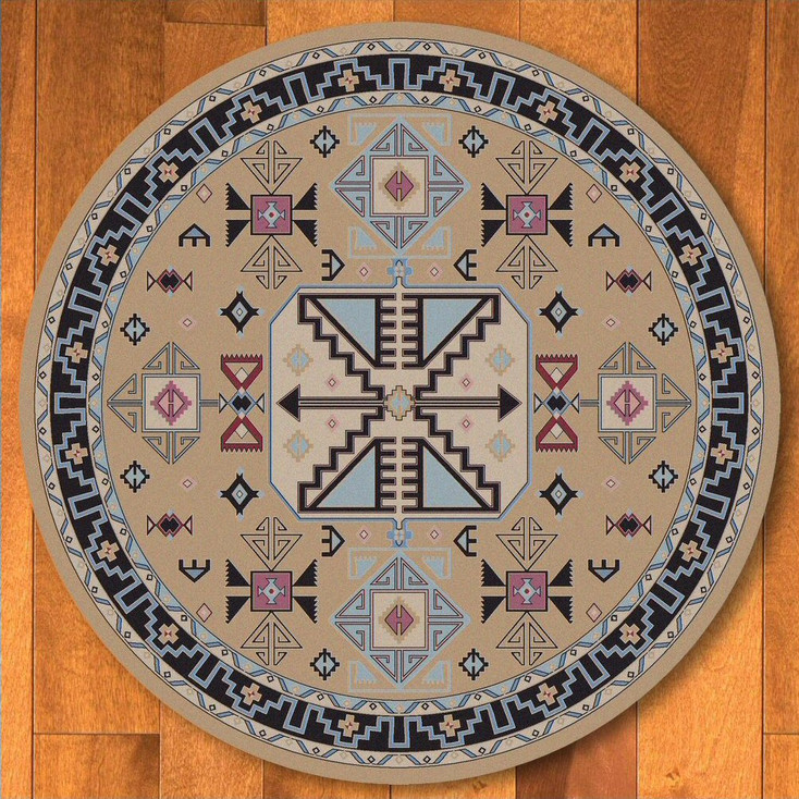 8' Copper Canyon San Angelo Southwest Round Rug