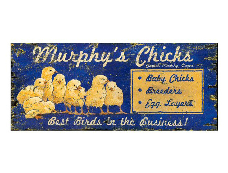 Custom Murphys Chicks Vintage Style Wooden Sign
