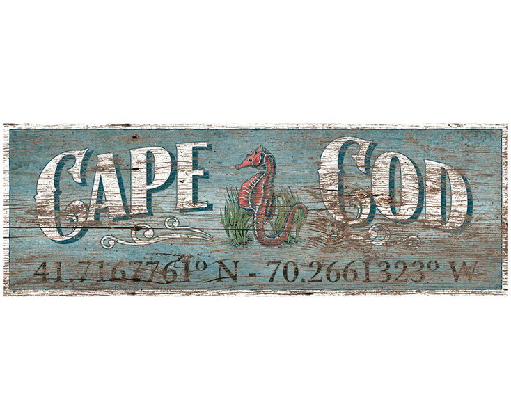 Custom Cape Cod Latitude Vintage Style Wooden Sign