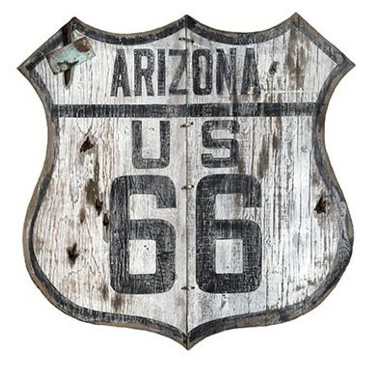 Custom Arizona Route 66 Cutout Vintage Style Wooden Sign