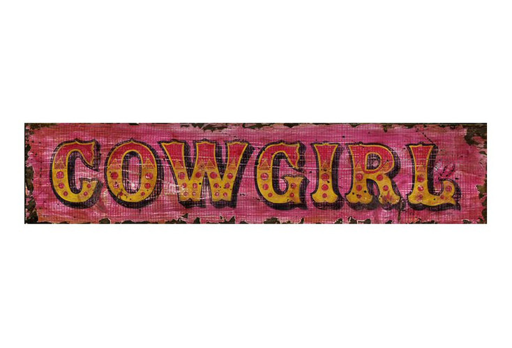 Custom Cowgirl Vintage Style Wooden Sign