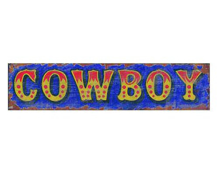 Custom Cowboy Vintage Style Wooden Sign